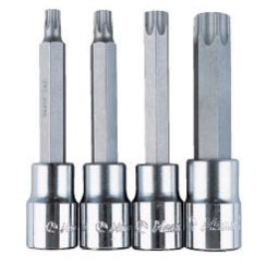 Вложки к-т 4ч. 1/2'' еврейска звезда L-100мм Т40-Т70 Dura Chr-V Hans Tools