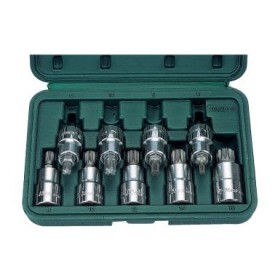 Вложки к-т 9ч. 1/2'' 12-грам и RIBE L-55мм М5-М10 Dura Chr-V Hans Tools