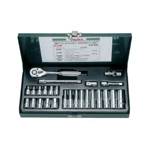 Гедоре 1/4'' к-т 26ч 4-13мм метална кутия 6-стен Dura Chr-V Hans Tools