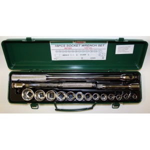 Гедоре 1/2'' к-т 16ч 5/16-1 инчово 6-стен Dura Chr-V Hans Tools