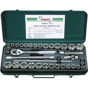 Гедоре 1/2'' к-т 36ч инчово и милиметрово 6-стен Dura Chr-V Hans Tools