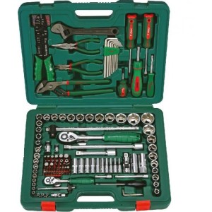 Гедоре 1/4''-1/2'' к-т 158ч с клещи и отвертки Dura Chr-V Hans Tools