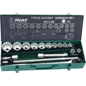 Гедоре 3/4'' к-т 17ч 12-стен 19мм-50мм Dura Chr-V Hans Tools