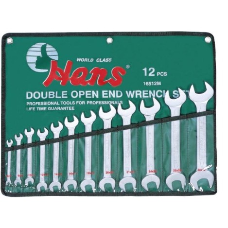 Гаечни ключове 6x7-30x32мм к-т 12ч. Dura Chr-V Hans Tools