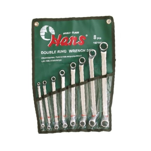 Ключове лули 75˚ 6x7-21x22мм к-т 8ч. Dura Chr-V Hans Tools