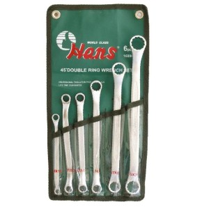 Ключове лули 45˚  8x10-22x24мм к-т 6ч. Dura Chr-V Hans Tools