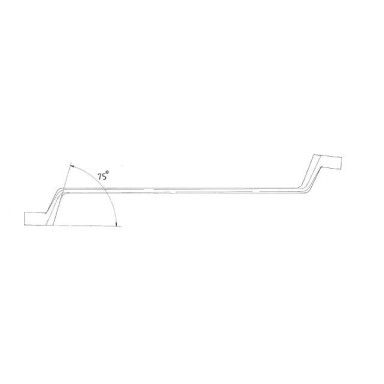 Ключове лули 75˚ 6x7-30x32мм к-т 11ч. Dura Chr-V Hans Tools