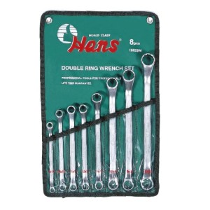 Ключове лули 45˚ 8x10-22x24мм к-т 8ч. Dura Chr-V Hans Tools