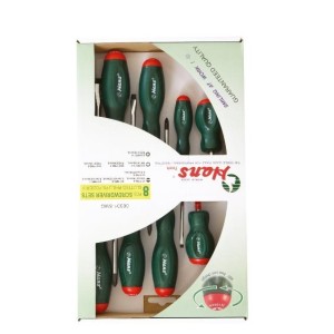 Отвертки к-т 8ч. с ротационна дръжка Dura Chr-V Hans Tools