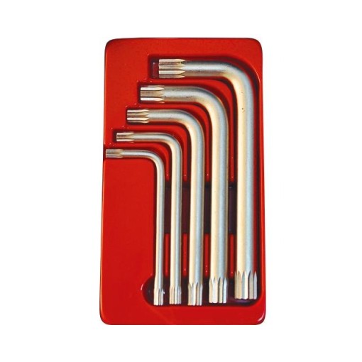 Дванадесетограм XZN Г-образен к-т 5ч. М5-М12 Dura Chr-V Hans Tools