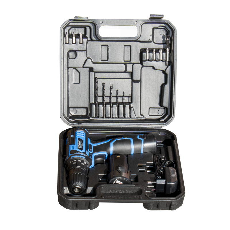 Акумулаторна бормашина 12V, Li-Ion, 1500mAh, в куфар, 2 батерии RRHQ LCD-401 RAPTER