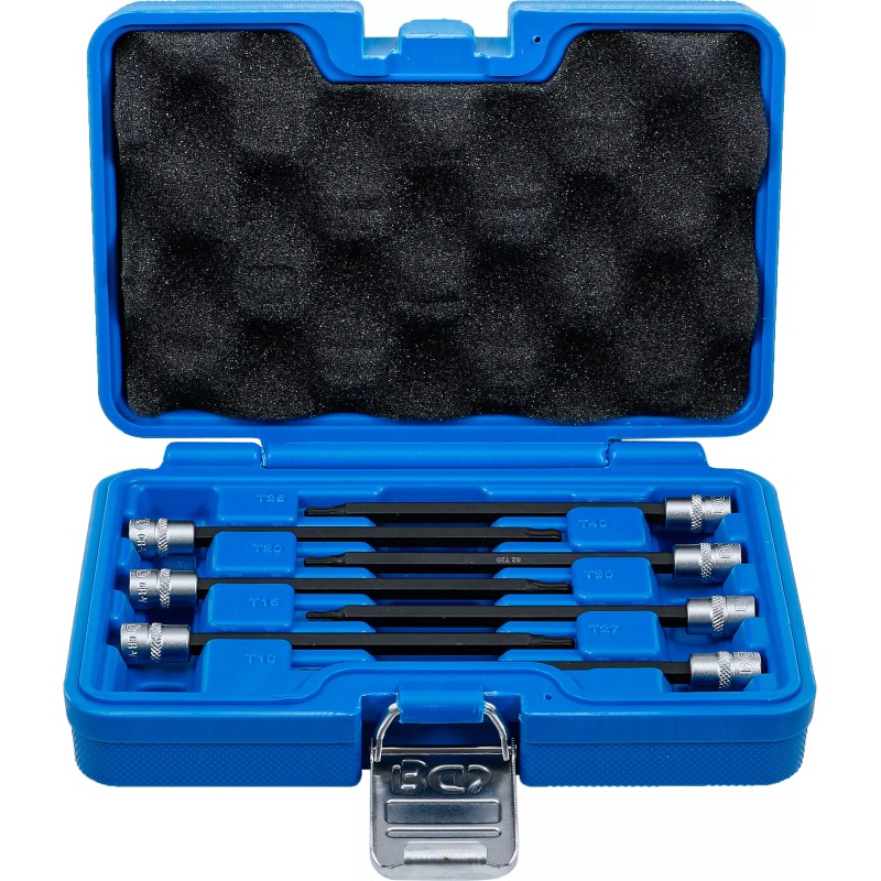 Вложки с накрайник торкс за работа под ъгъл 1/4'' T10-T40 к-т 7бр BGS