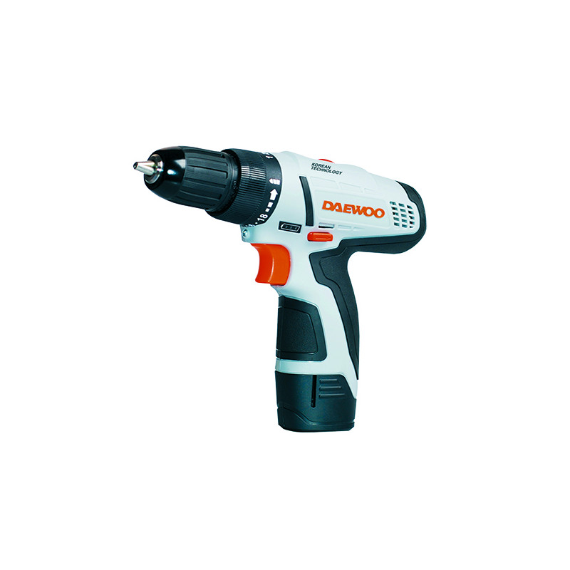 Акумулаторна двускоростна бормашина 10.8V, 1 батерия 1300mAh Li-ion DAEWOO