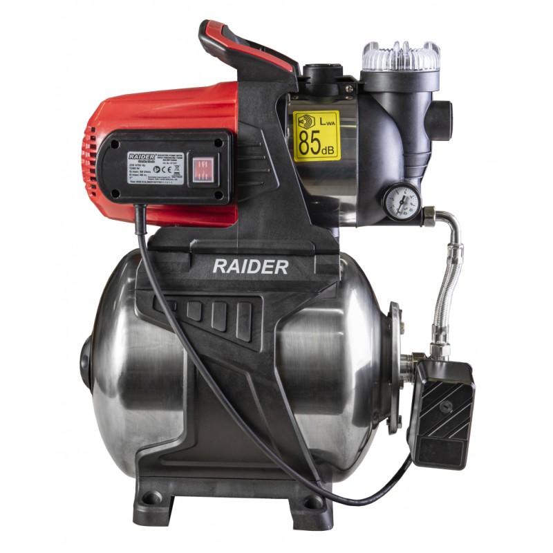 Хидрофор 1200W 1" max 64L/min 3bar 48m Inox+ RD-WP1200S