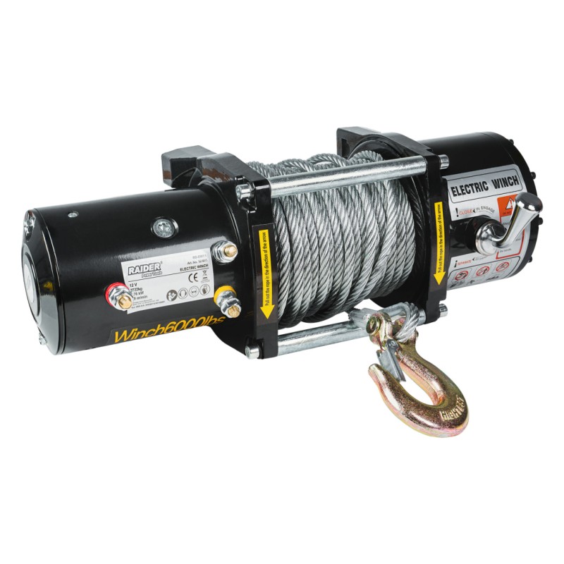 Автолебедка 12V 2722kg 6000lbs 2.76 kW Ø7.2mm 24m RD-EW11