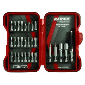 Накрайници 1/4" 29 бр. к-т RAIDER