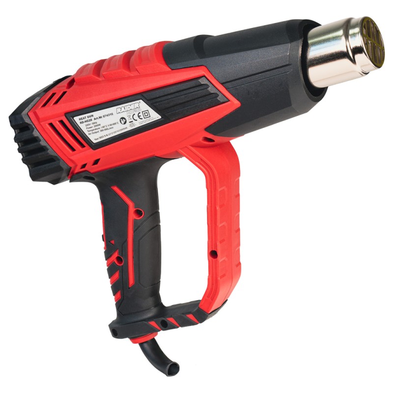 Пистолет за горещ въздух 2000W 2степ. LCD 5ак. куфар RD-HG28