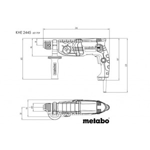 Перфоратор 800W 24mm SDS+ METABO KHE 2445 KOMBI