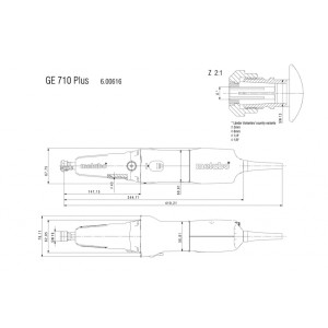 Шлайф прав удължен 710W рег. обороти METABO GE 710 PLUS