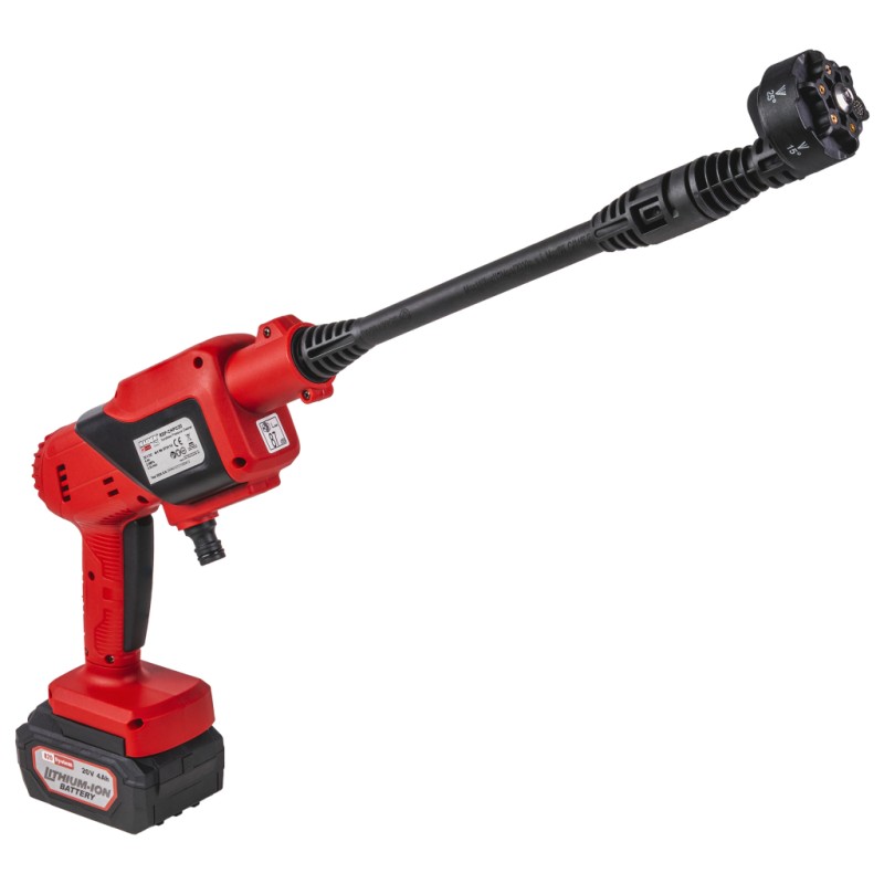 R20 Водоструйка 2,5MPa 3,3L/min 4Ah 6в1 дюза RDP-CHPC20