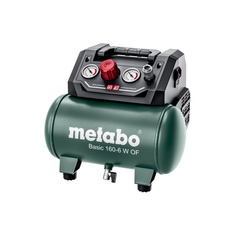 Компресор безмаслен 6 л 0.9kW METABO BASIC 160-6 W OF