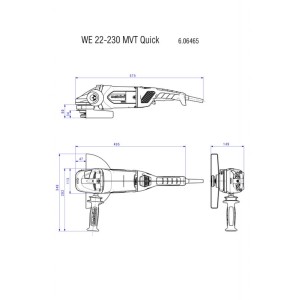 Ъглошлайф 230mm 2200W METABO WE 22-230 MVT