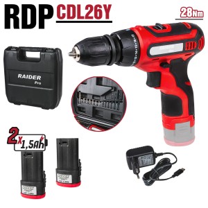 Бормашина акум. 12V 2-ск. 2x1.5Ah 28Nm RD-CDL26