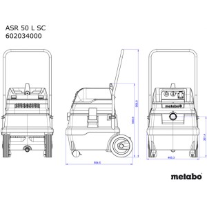 Прахосмукачка 1400W METABO ASR 50 L SC