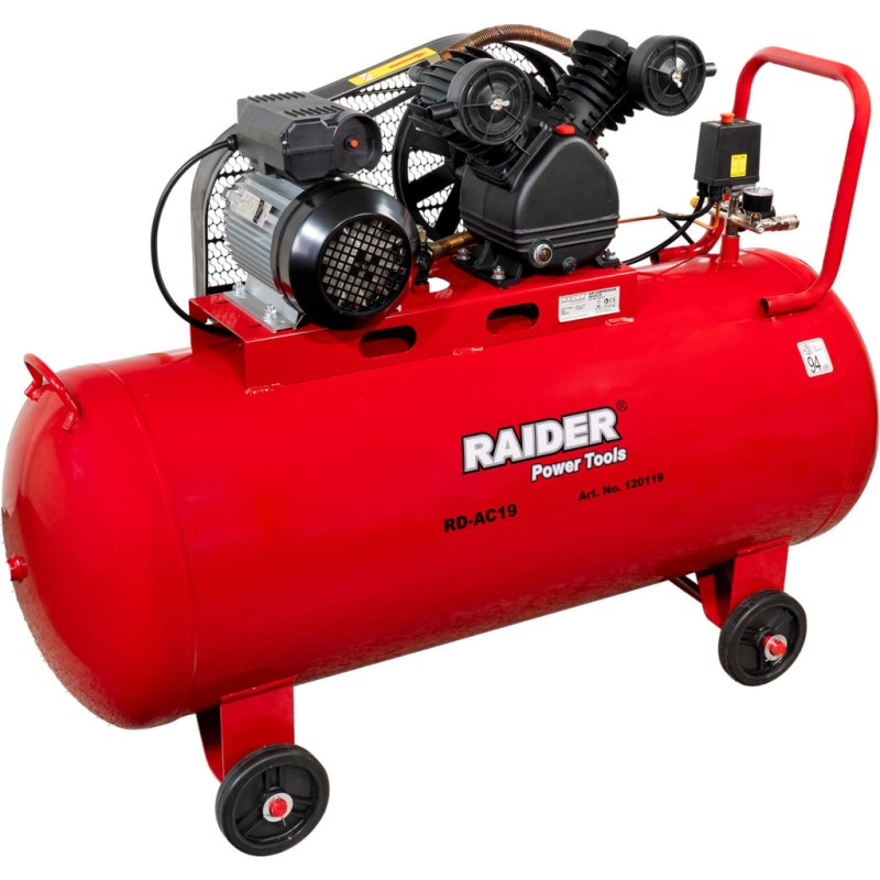 Компресор 200L 2.2kW 250L/min 2цил. ремък RD-AC19