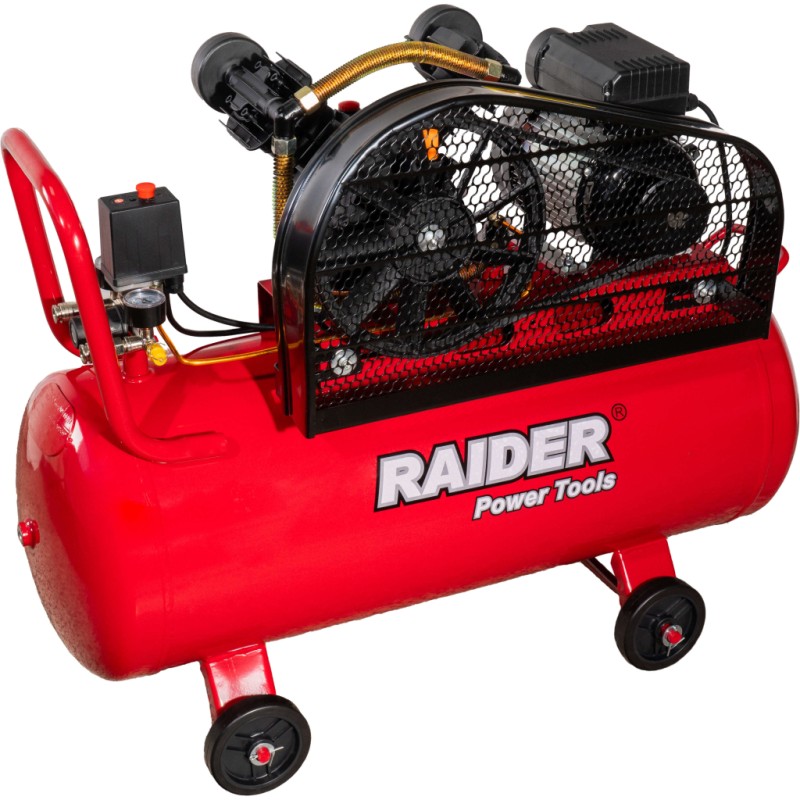 Компресор 100L 1.5kW 170L/min 2цил. ремък RD-AC17