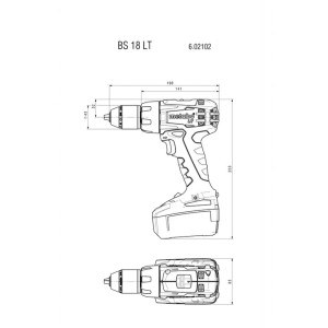 Винтоверт акум. 18V 60Nm METABO BS 18 LT 2x2.0AH