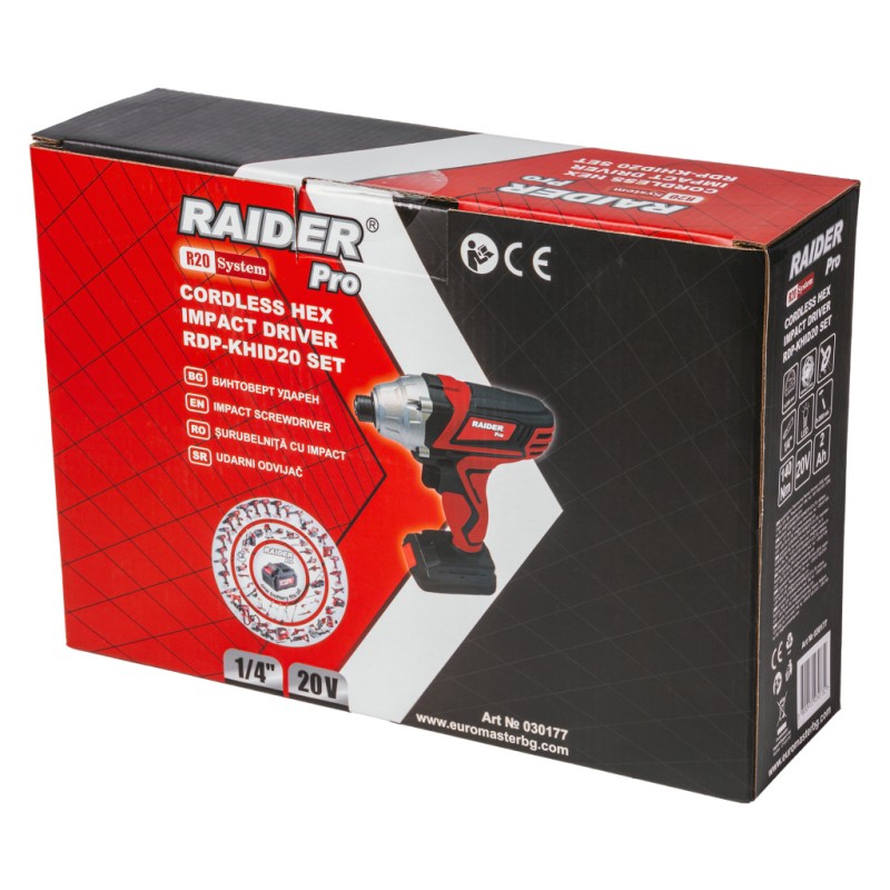 R20 Винтоверт ударен Hex 1/4" 140Nm 2Ah RDP-KHID20