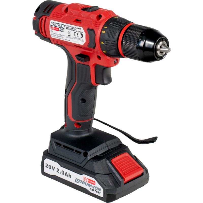 R20 Бормашина 2-ск. 10mm 50Nm 2Ah мет. патр. Case RDP-PCDI20